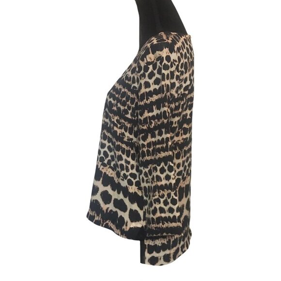 Anthropologie Maeve Linosa Animal Print Silk Top - Size Small - Picture 3 of 5